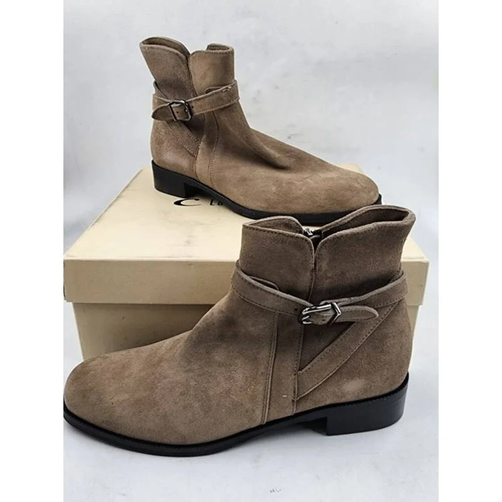 La Canadienne Sancton Waterproof City Dry Boots Women's 10 Caribou Suede Leather
